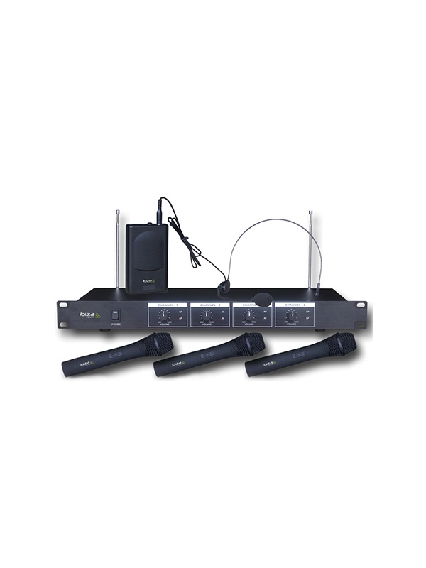 SET 4 MICROFOANE WIRELESS( 3 MANA + 1 CASCA) IBIZA