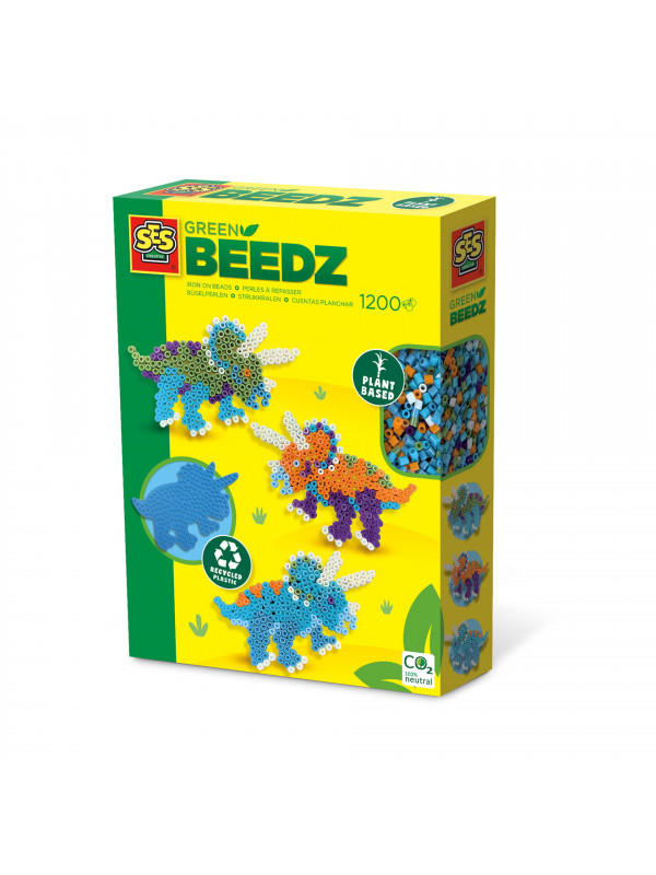 Set creativ Green Beedz – Margele de calcat Triceraptos