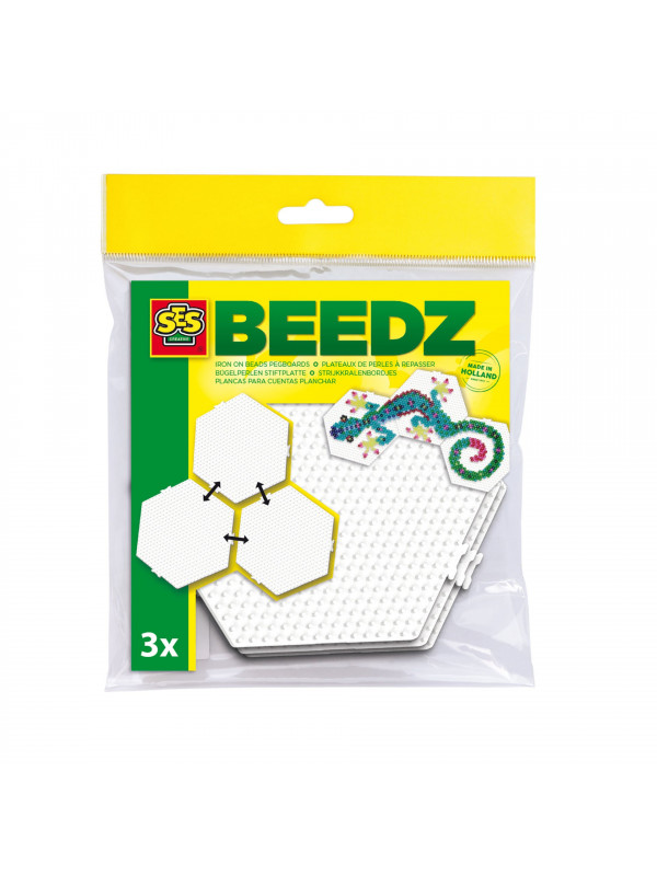 Set placi pentru margelele de calcat Beedz - 3 bucati hexagon