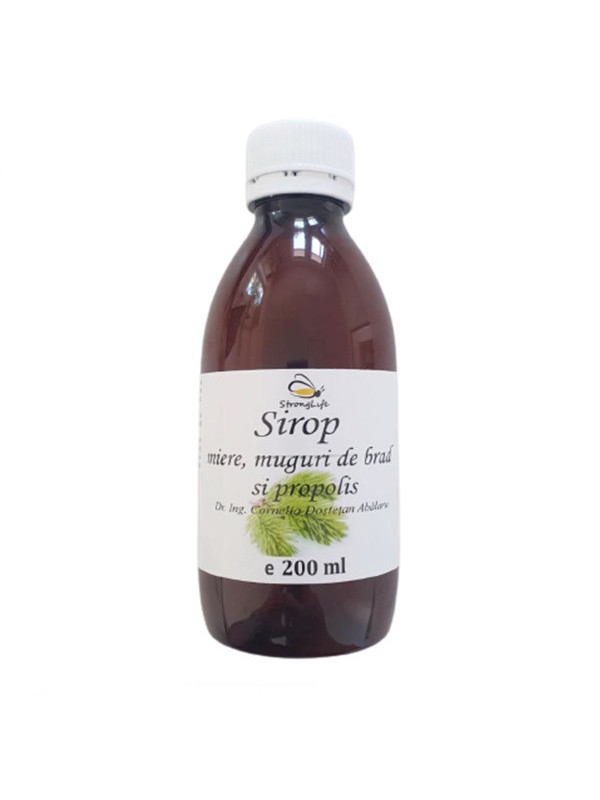 Sirop din muguri de brad si propolis cu miere de albine by Dr. Ing. Cornelia Dostetan Abalaru apicultor - 200ml