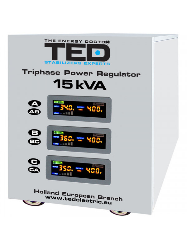 Stabilizator tensiune trifazat servo 15kva