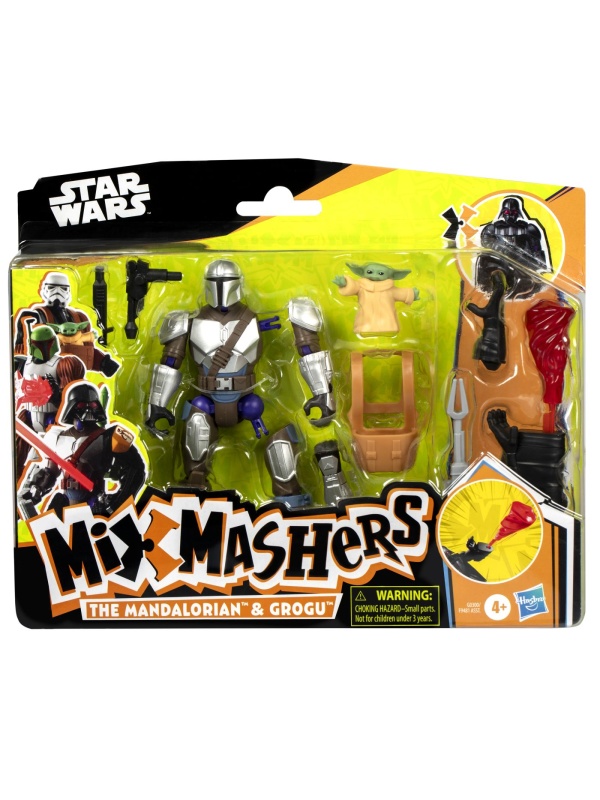 STAR WARS MIX MASHERS DELUXE SET FIGURINA MANDALORIAN AND GROGU 12CM SI ACCESORII