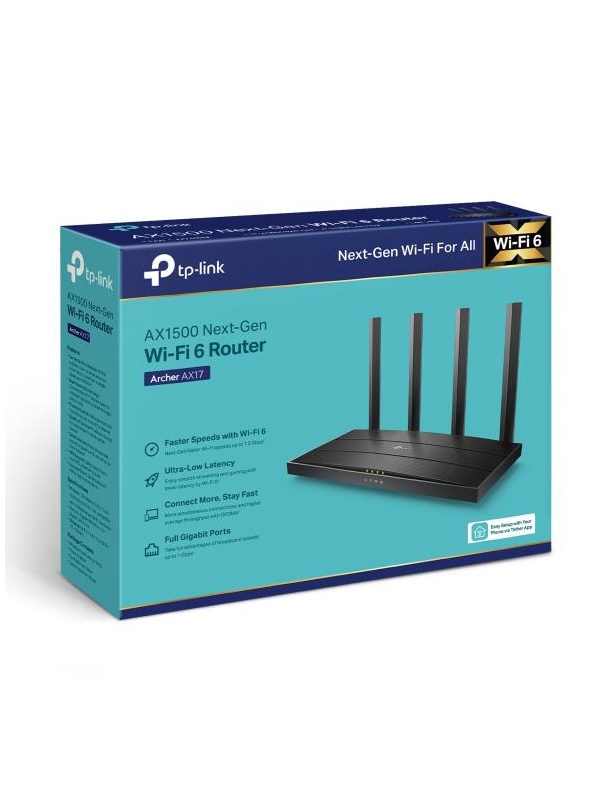 TPL WI-FI 6 ROUTER AX1500 ARCHER AX17