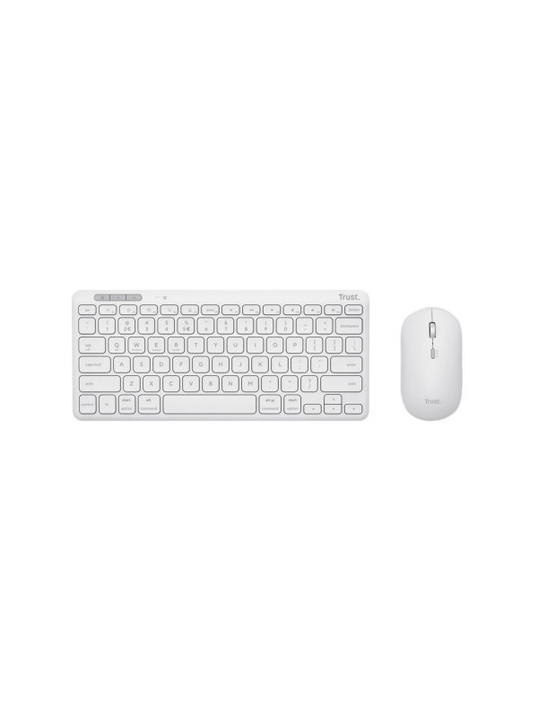 TRUST LYRA Wireless and rechargeable Keyboard & Mouse WHITE US