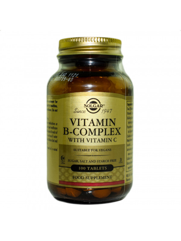 VITAMIN B-COMPLEX WITH VIT.C 100tabs SOLGAR