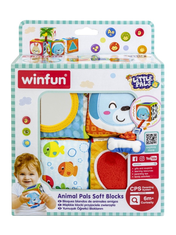 WINFUN SET 4 CUBURI STIVUIBILE DIN MATERIAL TEXTIL