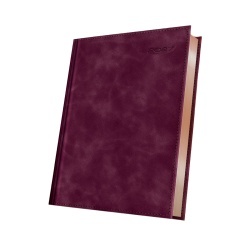 AGENDA DATATA A5 352PAG PREMIUM DELUXE CHIA SUPLE COPERTA PIELE SINTETICA BORDO FOLIO BRONZ 2027
