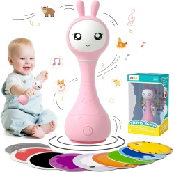 Alilo Smarty Bunny - Iepuras interactiv pentru bebelusi, roz, RO/EN - Img 1