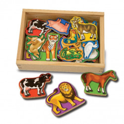 Animale de lemn cu magneti Melissa and Doug - Img 1