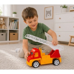 AUTOSPECIALA POMPIERI CU SCARA PORTOCALIU ROSU 46CM - Img 4