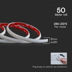 BANDA LED COB 12.5W/M 220-240V IP65 3000K ROLA 50M - Img 5