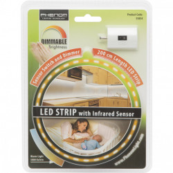 Banda LED cu senzor de proximitate Phenom, 4.8W, 360 lm, 12V, lumina calda, 2m