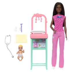 BARBIE SET DE JOACA PAPUSA BARBIE BRUNETA FACE CARIERA PEDIATRU - Img 5