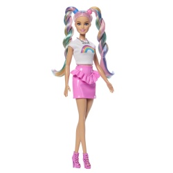 BARBIE SET PAPUSA BARBIE CU PAR STRALUCITOR CURCUBEU SI ACCESORII - Img 10
