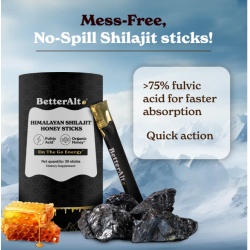 Better Alt Himalayan Shilajit Honey Sticks, Pliculete De Shilajit Din Himalaya Si Miere Cu 75% Acid Fulvic, 30 Pliculete - Img 7
