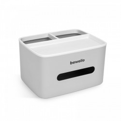 Bewello - Suport-dozator pentru batiste şi şerveţele de hârtie - alb - 205 x 160 x 120 mm - Img 1