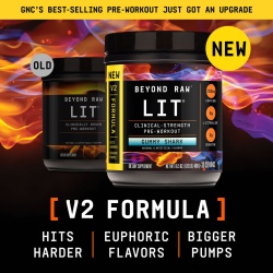 Beyond Raw Lit V2 Pre-workout With Gummy Shark Flavor, Pre-workout Cu Aroma De Gummy Shark, 468 G - Img 4