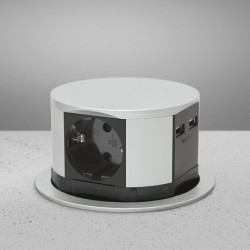 Bloc multipriza incorporabil, 3 prize + USB - Img 4