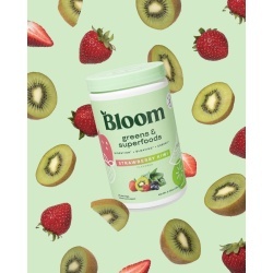 Bloom Greens & Superfoods - Strawberry Kiwi, Amestec De Super-alimente Verzi Cu Aroma De Capsuni Si Kiwi, 150.75 G - Img 4