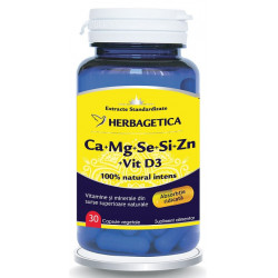 Ca+mg+se+si+zn organice cu d3 30cps herbagetica