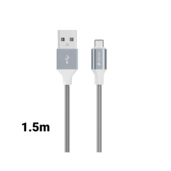 Cablu Devia Type-C Gracious 1.5m, gri