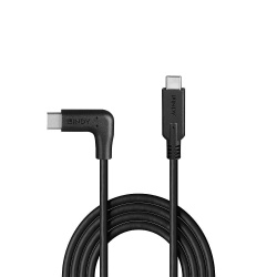 Cablu Lindy USB C, 90°, 10Gbps, 1m negru - Img 2