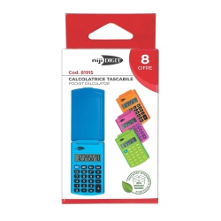 Calculator de buzunar, 8 Cifre, 6 x 10 cm, 4 culori (blister) - Img 1