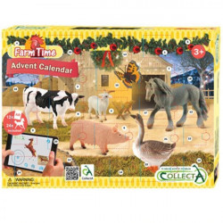 Calendar de Craciun Collecta cu figurine pictate manual Viata la ferma 84178 - Img 4