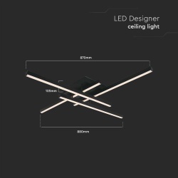 CANDELABRU LED DIMABIL 38W 3000K 85X85X10.5CM - NEGRU - Img 3