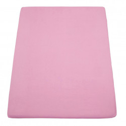 Cearceaf pat cu elastic 160x200 cm roz - Img 1