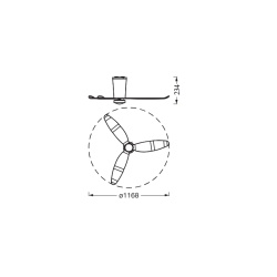 CEILING FAN FOHN 1168 41W CCT OSRAM - Img 3