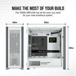 CR Case 7000D AIRFLOW Full-Tower White - Img 4