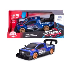 DICKIE TOYS PULL BACK MOTORSPORTS MASINA FORD F 150 LIGHTNING SUPERTRUCK CU LUMINI SI SUNETE 28CM - Img 3