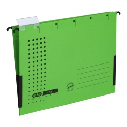 DOSAR SUSPENDAT CU BURDUF ELBA ULTIMATE A4, CARTON 240G/MP, BLUE ANGEL, CAPACITATE 330 FILE, PORTETICHETA, CULOARE VERDE