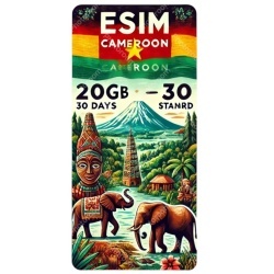 eSIM Cameroon, 20GB, 30 Days, Standard