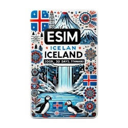 eSIM Iceland, 20GB, 30 Days, Standard