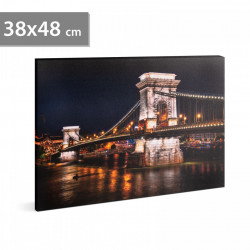 FAMILY POUND - Tablou cu LED - "Podul cu lanturi - 2 x AA, 38 x 48 cm - Img 1