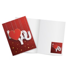 Felicitare de dragoste in 4 modele asortate - 11.5 x 17 cm (12buc/display) - Img 3