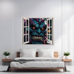 Folie imprimata color pentru decor perete locuinta, dimensiune 125 x 110cm, model: VIEW TO HAVEN 09 - Img 1