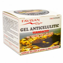 Gel anticelulitic termoactvi cu venin de vipera "favivenom" 200ml favisan