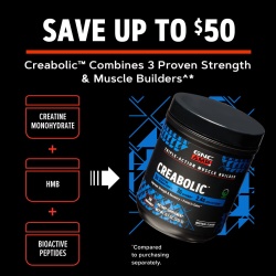 Gnc Amp Creabolic, Formula Premium De Creatina Monohidrata, Hmb, Peptistrong Pentru Forta Si Masa Musculara, Fara Aroma, 332 G - Img 8