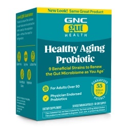 Gnc Gut Health Healthy Aging Probiotic For Adult Over 50, Probiotic Studiat Clinic, 55 Miliarde Ufc Culturi Vii, Pentru Digestie, Microbiom Si Longevitate, Destinat Adultilor Peste 50 De Ani, 30 Cps - Img 5