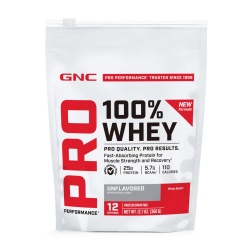 Gnc Pro Performance 100% Whey, Proteina Din Zer Fara Aroma, Testata Antidoping, 360g