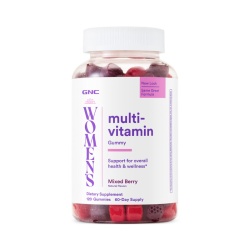 Gnc Women’s Multivitamin Gummy, With Mixed Berry Flavor, Jeleuri Cu Multivitamine Pentru Femei Cu Aroma Naturala De Fructe De Padure, 120 Jeleuri