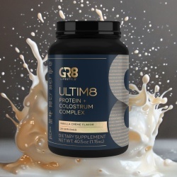 Gr8 Lifestyle Ultim8 Protein And Colostrum Complex With Vanilla Creme Flavor, Proteina Si Complex Cu Colostru, Cu Aroma De Crema De Vanilie, 1.15 Kg - Img 8
