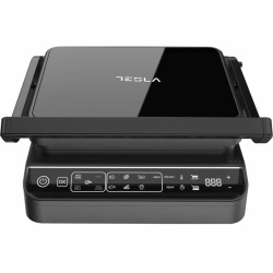 Gratar electric Tesla GR500BG, 2000 W, 10 programeLED, control digital, 30x23cm, negru/sticla - Img 1