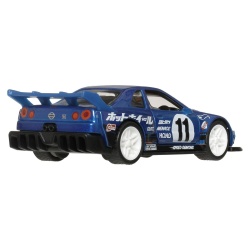 HOT WHEELS MASINUTA METALICA CU SISTEM PULL BACK NISSAN SKYLINE GT R R34 1999 NIGHT BURNERZ SCARA 1 LA 43 - Img 5