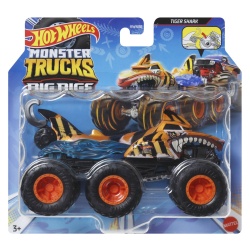 HOT WHEELS MONSTER TRUCK BIG RIGS MASINUTA METALICA CU 6 ROTI TIGER SHARK SCARA 1:64