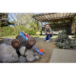 HOT WHEELS MONSTER TRUCK SHARKS VS DINOS MASINA CU TELECOMANDA TIGER SHARK CLIMBER - Img 4