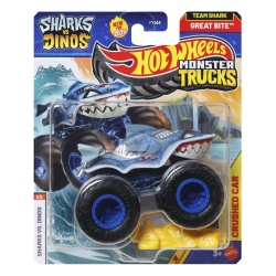 HOT WHEELS MONSTER TRUCK SHARKS VS DINOS MASINUTA GREAT BITE ECHIPA SHARK SCARA 1 LA 64